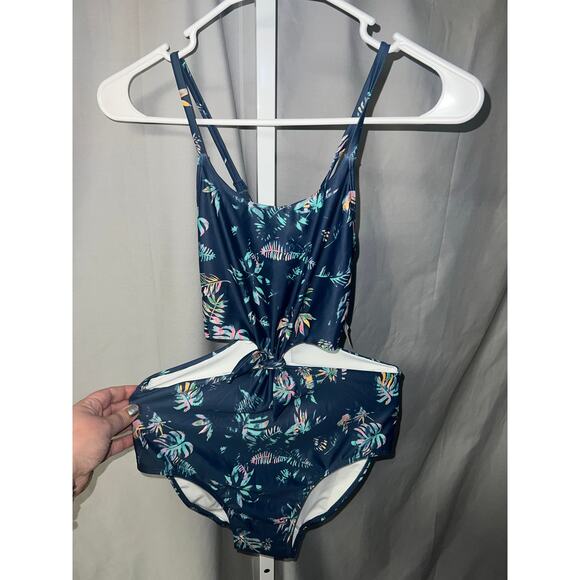 Melrose and Market Girls Tropical Print Swim Suit size 16